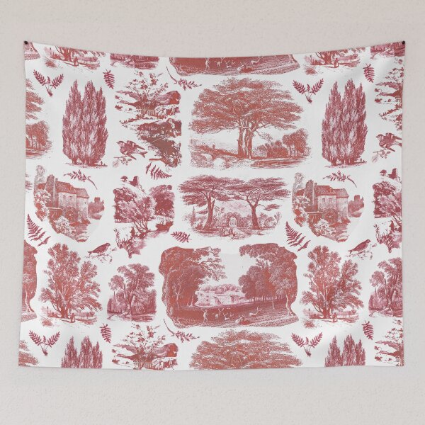 Item preview, Elegant Vintage Red English Country Pastoral Toile designed and sold by tanjica.