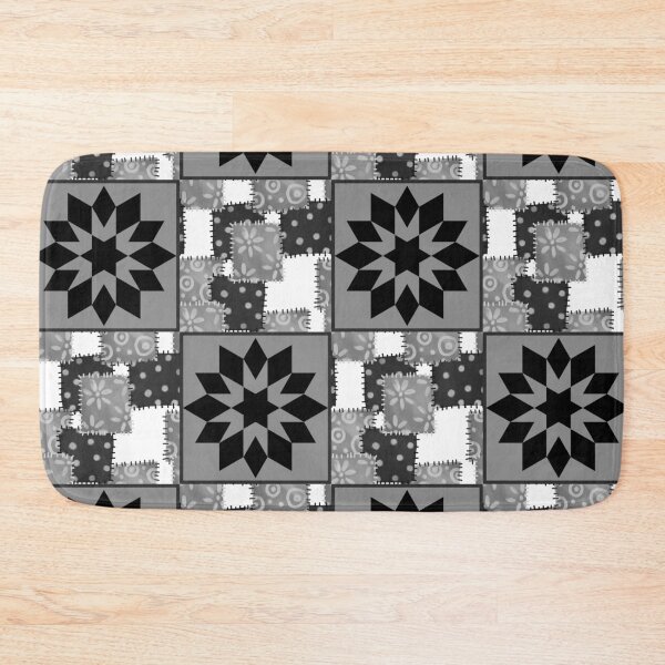 Item preview, Black And White Quilted Granny Squares Quilt designed and sold by Designs By YL.