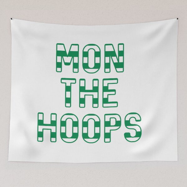Item preview, Mon The Hoops, Glasgow Celtic Football Club Green and White Striped Text Design designed and sold by MacPean.