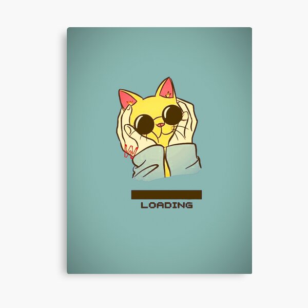 Cat loading icon meme Canvas Print for Sale by Goath