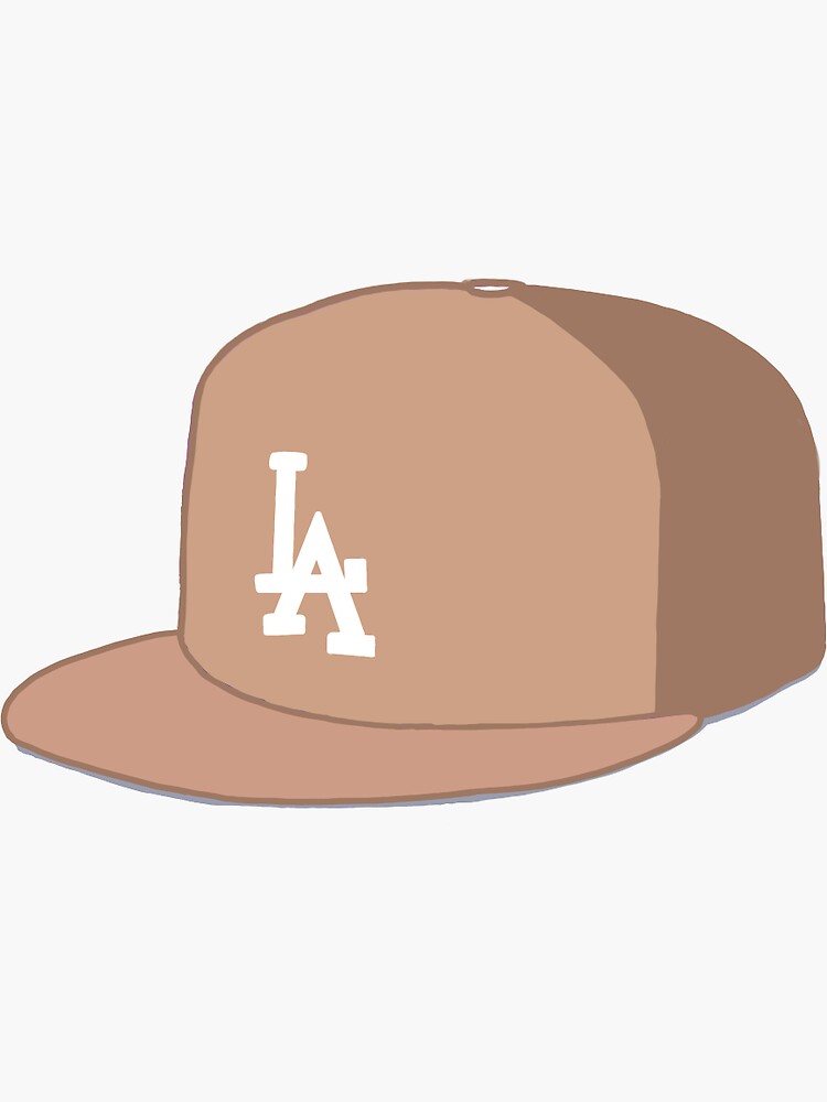 Fitted hat (light brown) Sticker for Sale by briannaday5