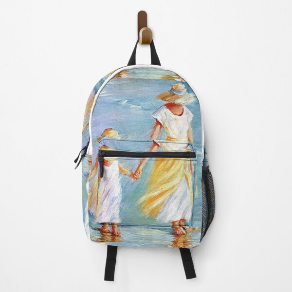 Item preview, Painting of a lady & her daughter on sea beach designed and sold by VIVEK KUMAR RAI.