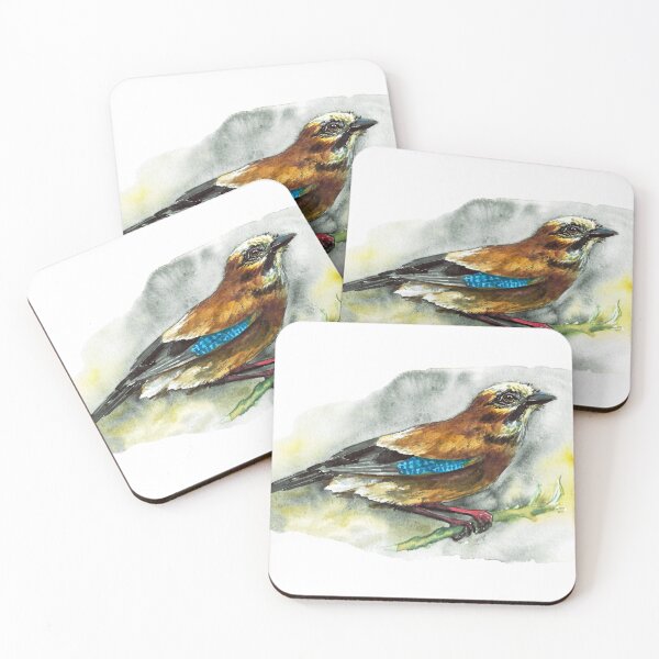 Item preview, Eurasian jay bird painting designed and sold by Egle Kristensen.