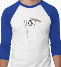 Penguin on the rocks Men's Baseball ¾ T-Shirt