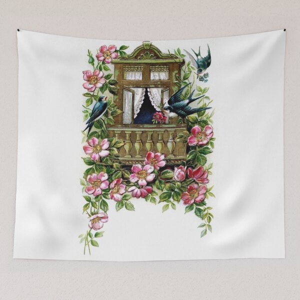 Item preview, Vintage Birds and Flowers designed and sold by SaraValor.
