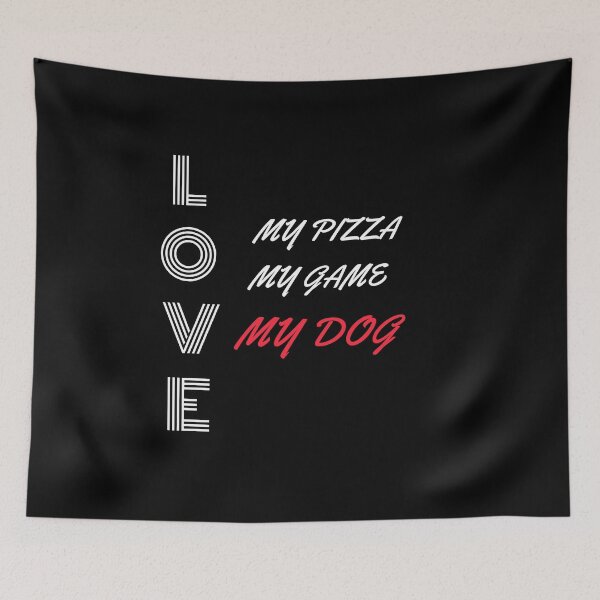 Item preview,  LOVE my pizza my game my dog designed and sold by BronikowskiART.