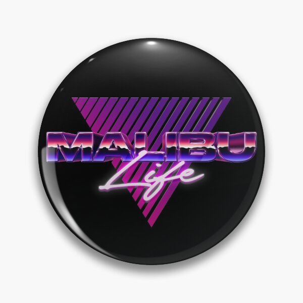 Item preview, Colorful retro design with 80s style Malibu Life logo designed and sold by 486DesignCo.