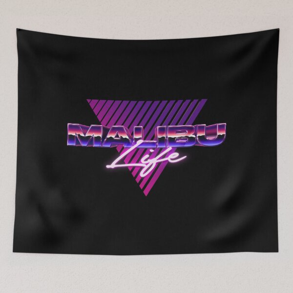 Item preview, Colorful retro design with 80s style Malibu Life logo designed and sold by 486DesignCo.