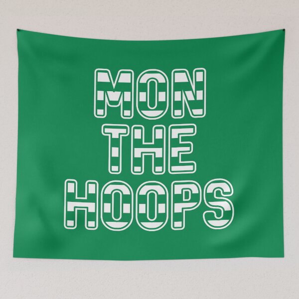 Item preview, Mon The Hoops, Glasgow Celtic Football Club Green and White Striped Text Design designed and sold by MacPean.