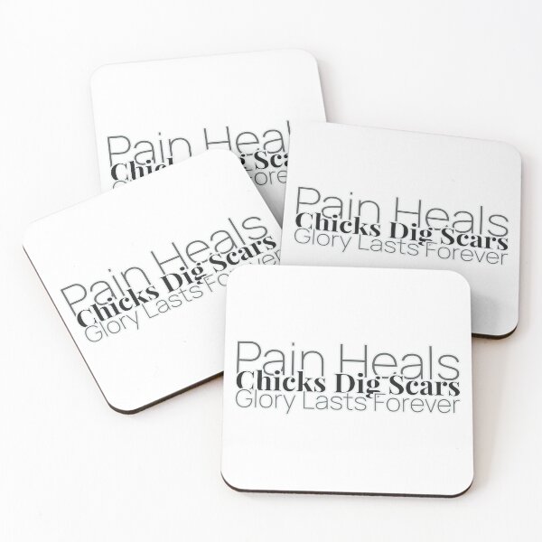Item preview, Pain Heals Chicks Dig Scars Glory Lasts Forever Premium T-Shirt designed and sold by henes88.