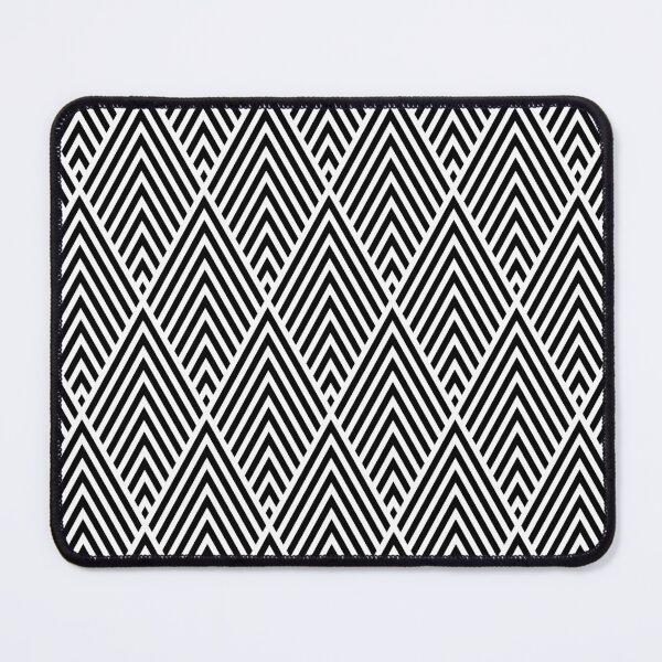 Item preview, Black And White Monochrome Diamond Art Deco Pattern - Modern Geometric Design designed and sold by TMBTM.