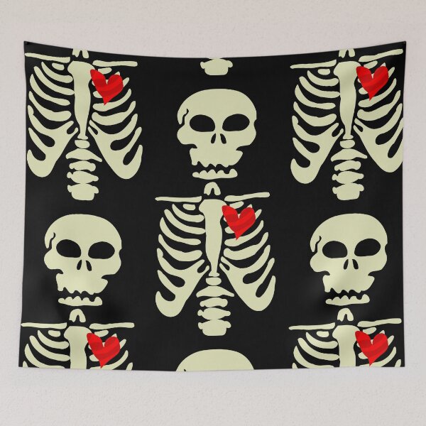 Item preview, goth skeleton valentines day heart  designed and sold by Gossip Rag.