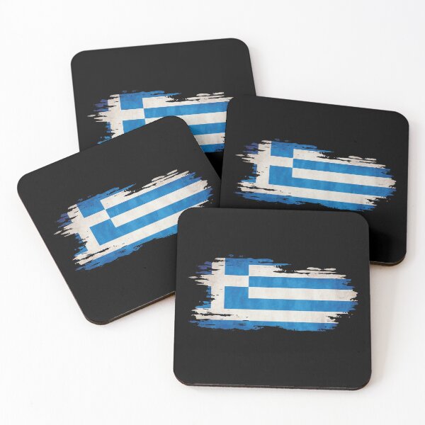 Item preview, Greece - national flag, brush effect designed and sold by Mohja-Design.
