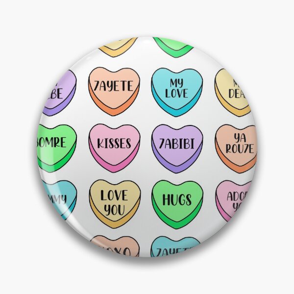 Item preview, Arabic and English Heart Candies designed and sold by SuzanneCraftsCo.
