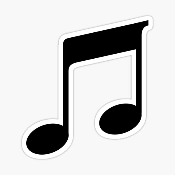 "music note" Sticker for Sale by Istampas Redbubble