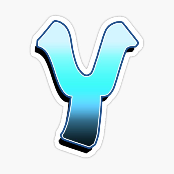 Letter Y - Blue Fade Sticker
