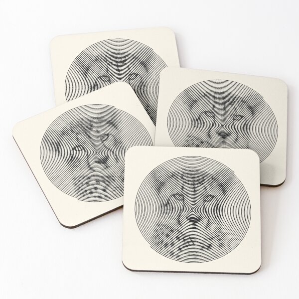 Item preview, Cheetah Face Close-up in Spiroglyphic Style Spiral Circles designed and sold by Scotch Macaskill.
