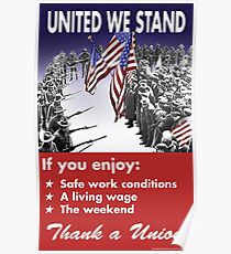Union Poster: Gemeinsam stehen wir Poster