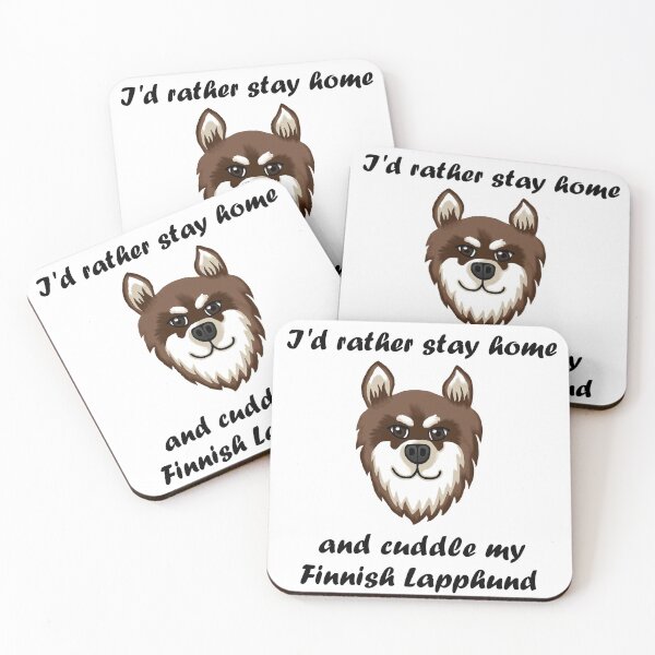 Item preview, I'd rather stay home and cuddle my Finnish Lapphund designed and sold by IsyPuttrus.