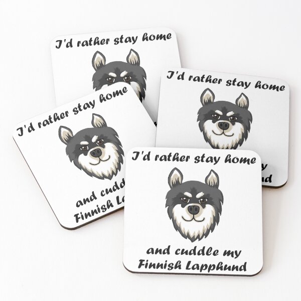 Item preview, I'd rather stay home and cuddle my Finnish Lapphund designed and sold by IsyPuttrus.