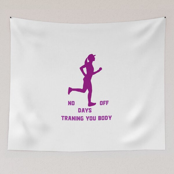 Item preview, NO DAYS OFF TRANING YOU BODY_run designed and sold by MangaSports.
