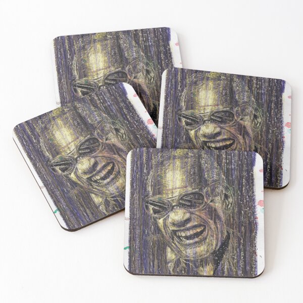 Item preview, Ray Charles - Hand Drawn Oil and Ink Portrait designed and sold by HRHildebrand.