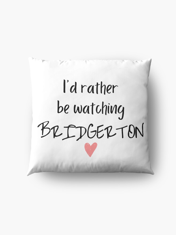 Alternate view of I would rather be watching Bridgerton Floor Pillow