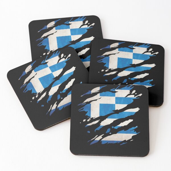 Item preview, Greece - national flag, scratches, cracks designed and sold by Mohja-Design.