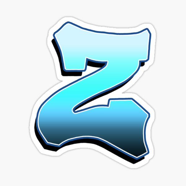 Letter Z - Blue Fade Sticker