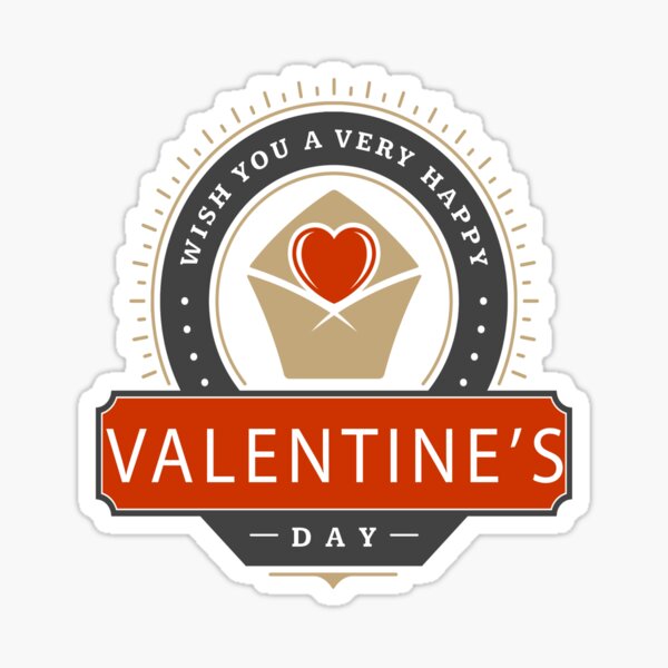 Love Is In The Air Sticker, Valentine Sticker, Valentine's Day Stickers, Valentine  Stickers, Happy Valentine Stickers, Happy Valentines Day Stickers  Sticker for Sale by mahsanart