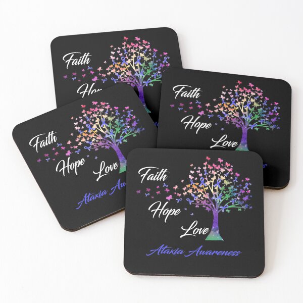 Item preview, Ribbon Tree Faith Hope Love Ataxia Awareness designed and sold by Tadmab.