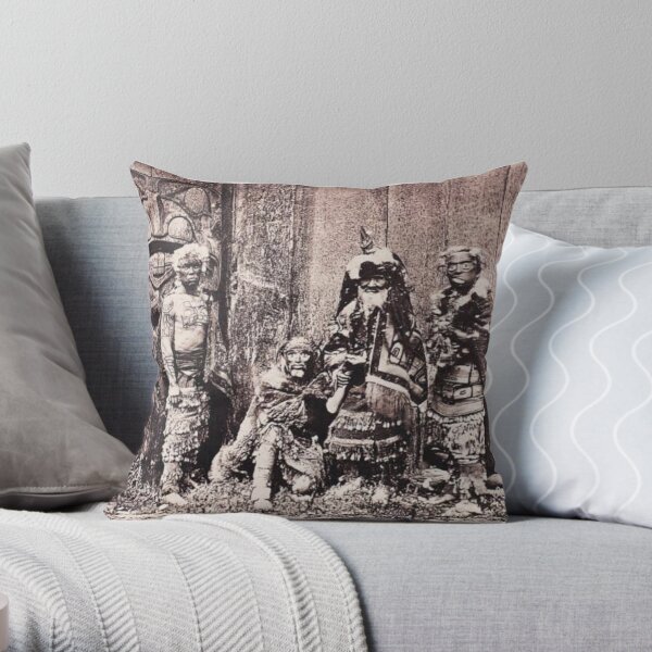 Native  Americans Historical pictures Throw Pillow