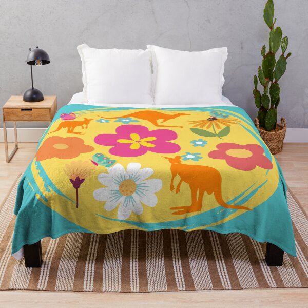 Item preview, Kangaroos in the garden-Kangaroos and flowers pattern designed and sold by BronikowskiART.