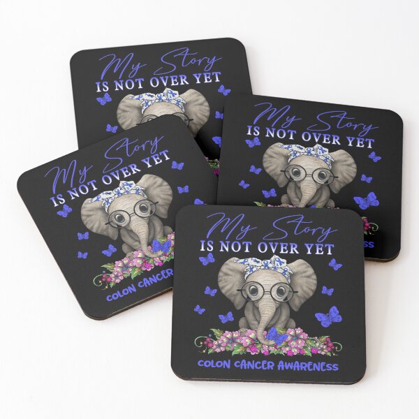 Item preview, Cute Elephant My Story Is Not Over Yet Colon Cancer Awareness designed and sold by Adropine.