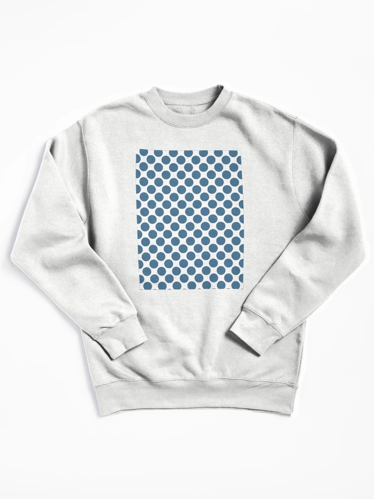 Thumbnail 1 von 6, Pullover, Blue and White Large Polka Dot Pattern Pairs DE 2022 Trending Color Big Sur Blue Jade DET577 designt und verkauft von ColorOfTheYears.