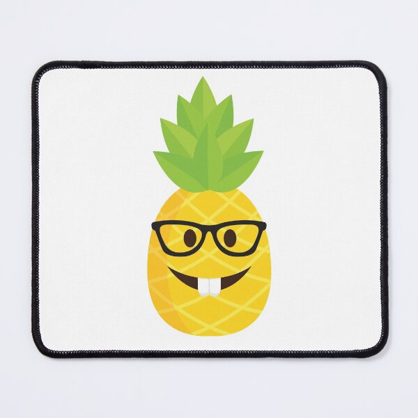 Item preview, nerdy pineapple emoji, cute pineapple designed and sold by Terevela.