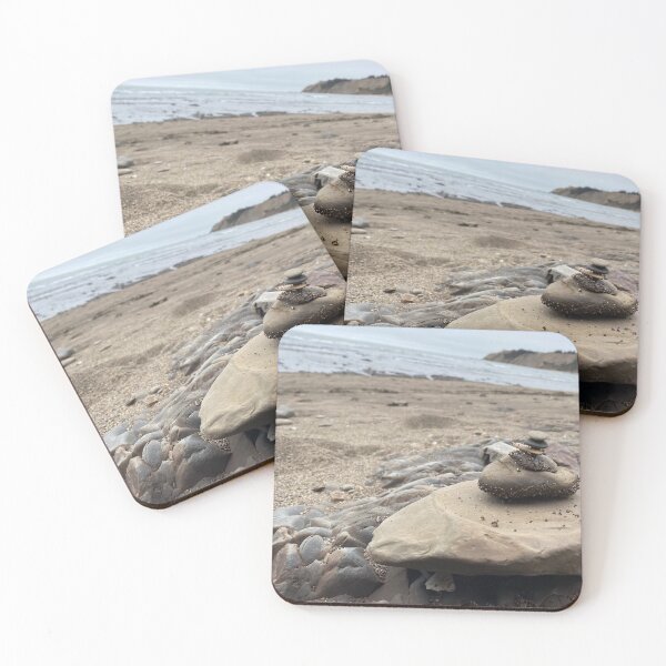 Item preview, Rock Cairn on a Beach in California designed and sold by BlueBearDesigns.