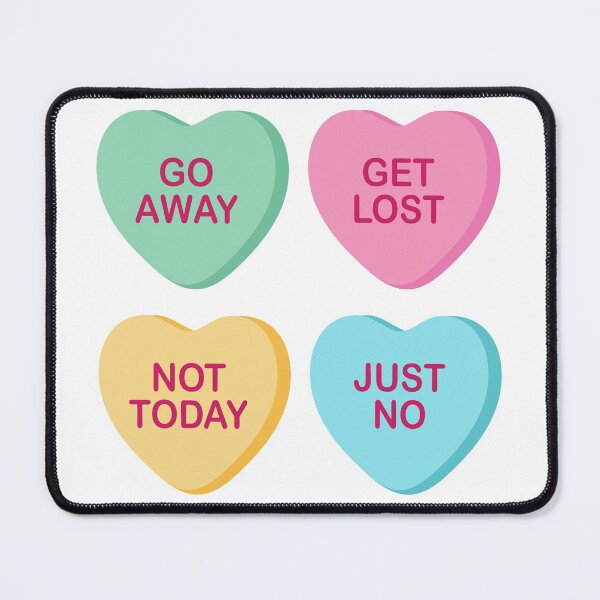 Item preview, mean hearts, go away, single, candy hearts, ANTI VALENTINE´S, valentine´s designed and sold by Terevela.