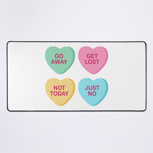 Item preview, mean hearts, go away, single, candy hearts, ANTI VALENTINE´S, valentine´s designed and sold by Terevela.