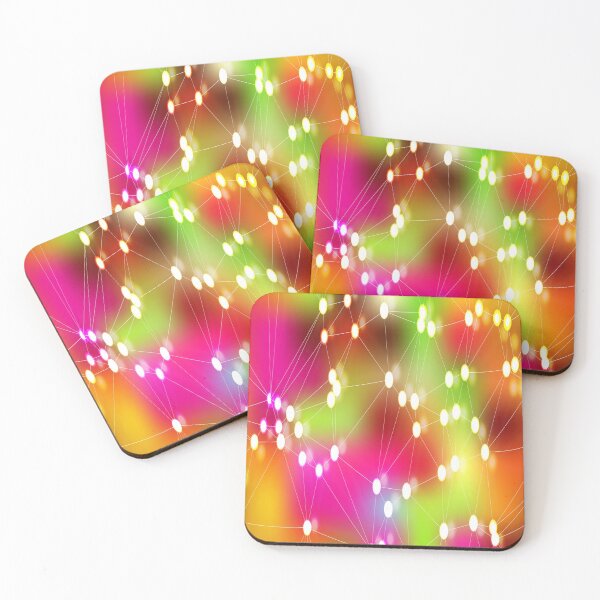 Item preview, Colorful Connected Lines and Dots Background designed and sold by CheeryDK.