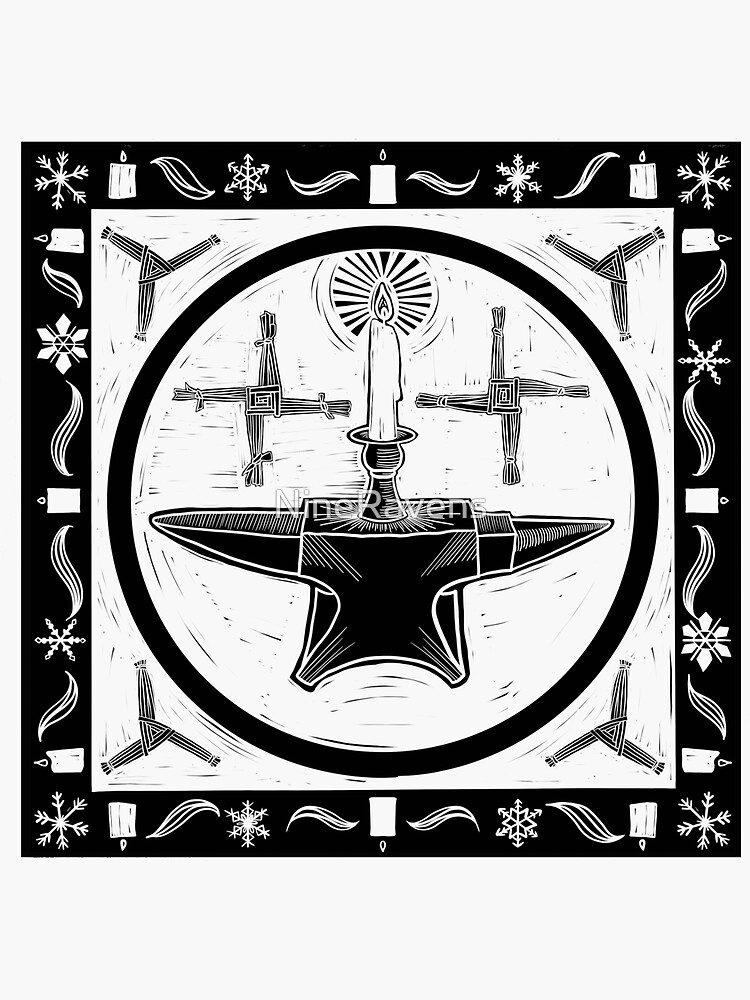 Thumbnail 3 of 3, Sticker, Imbolc designed and sold by NineRavens.