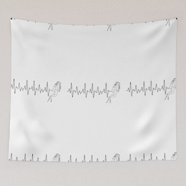 Item preview, Diver Heart Beat | Live to Dive designed and sold by ArtbyJamasin.