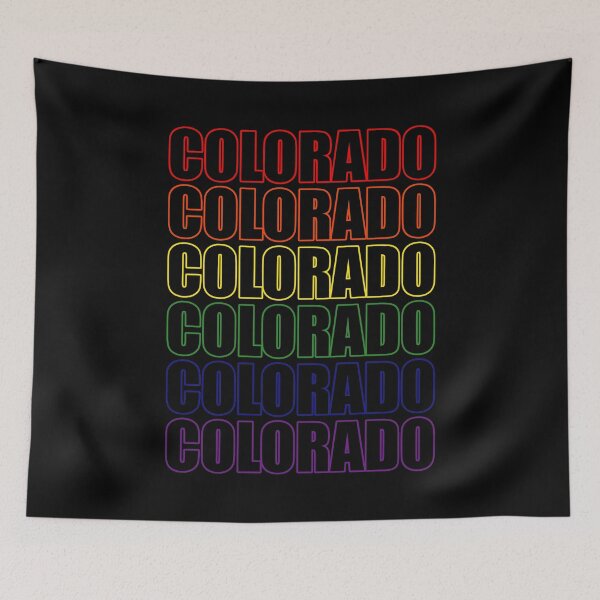 Item preview, Simple Colorado Rainbow Typography Lettering Text designed and sold by that5280lady.