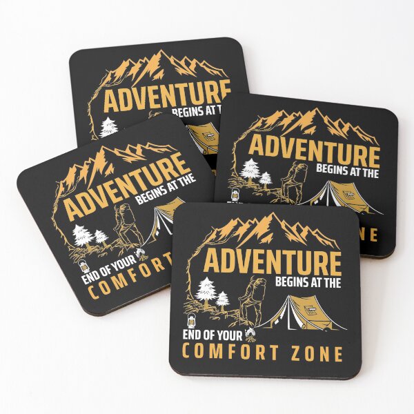 Item preview, Adventure Begins at The End of Your Comfort Zone - Trendy Hiking Design Gift Idea For Camping Lovers designed and sold by Prince - Bestseller ★★★★★.