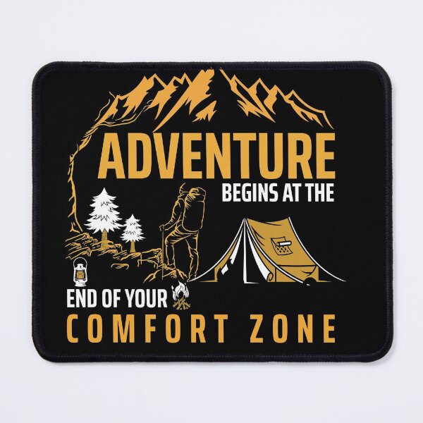 Item preview, Adventure Begins at The End of Your Comfort Zone - Trendy Hiking Design Gift Idea For Camping Lovers designed and sold by Prince - Bestseller ★★★★★.