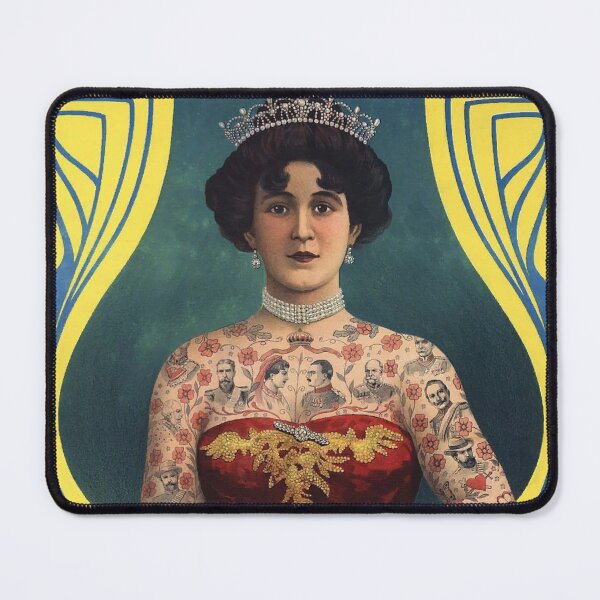 Item preview, Tattooed lady sideshow poster designed and sold by monsterplanet.