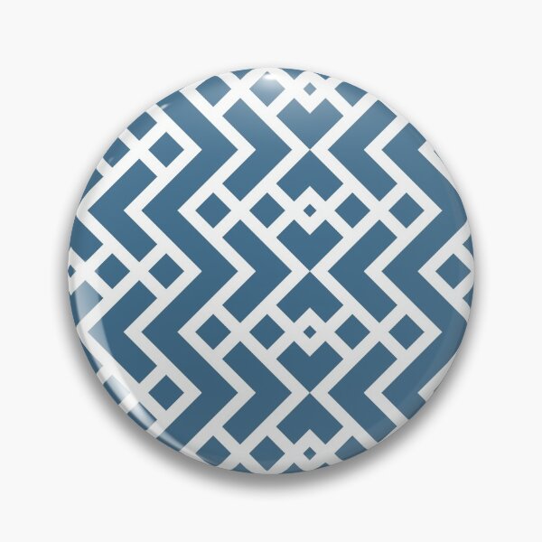 Item preview, Blue and White Tessellation Line Pattern 25 Pairs DE 2022 Trending Color Big Sur Blue Jade DET577 designed and sold by ColorOfTheYears.
