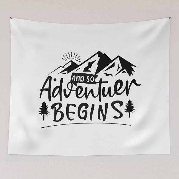 Item preview, And so Adventure Begins - Trendy Mountains Design Gift Idea For Camping Lovers designed and sold by Prince - Bestseller ★★★★★.