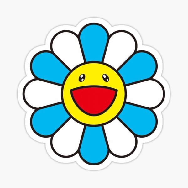 Takashi Murakami blue Kaikai Kiki sticker Sticker