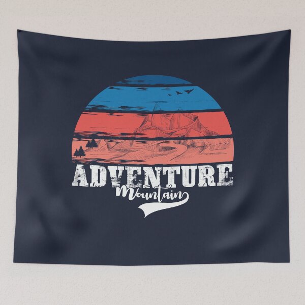 Item preview, Retro Vintage Distressed Adventure Mountain - Trendy Hiking Design Gift Idea For Camping Lovers designed and sold by Prince - Bestseller ★★★★★.